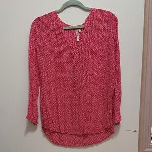 Grand & Greene Red Patterned Blouse